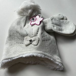 Toby hat and gloves set for child / baby / girl
